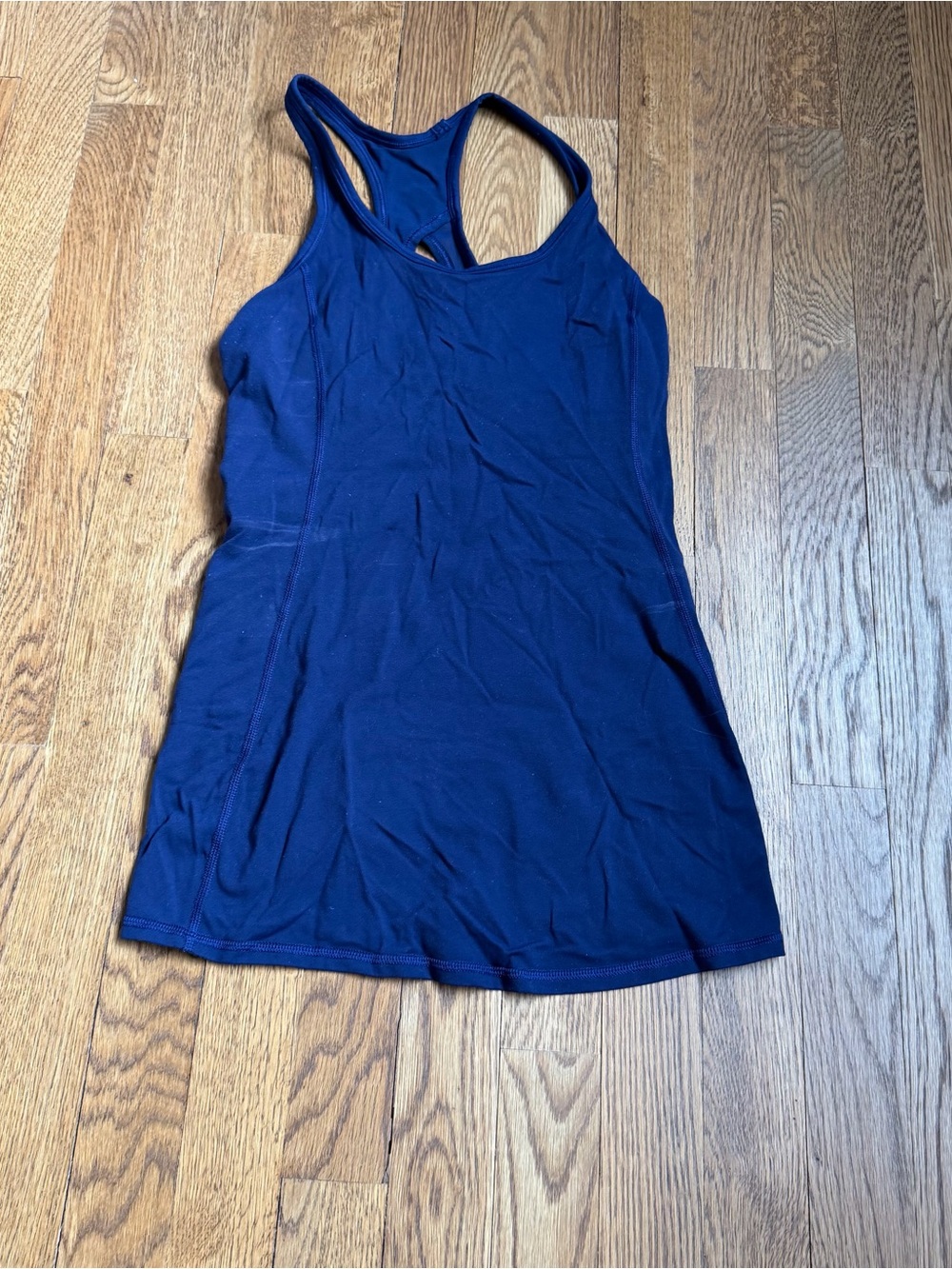 Lululemon Deep Blue Athletic Racerback Tank Top with Back Cutout Size 4